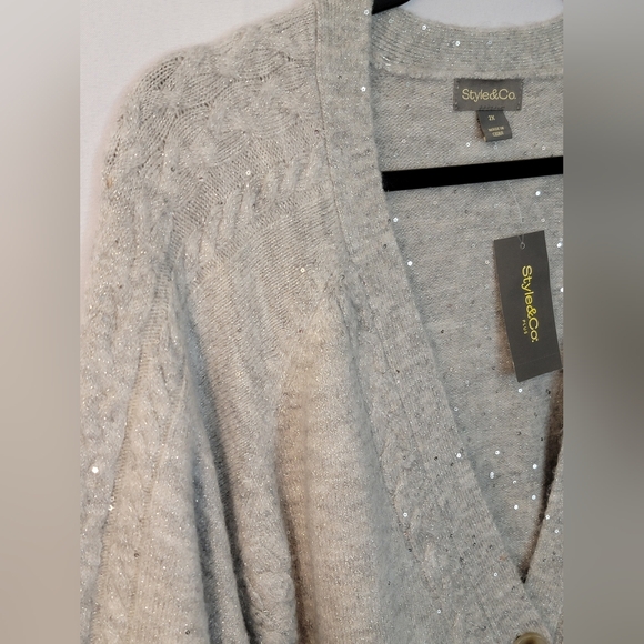 NWT Style & Co Knit Cardigan Size 2X - Picture 5 of 11